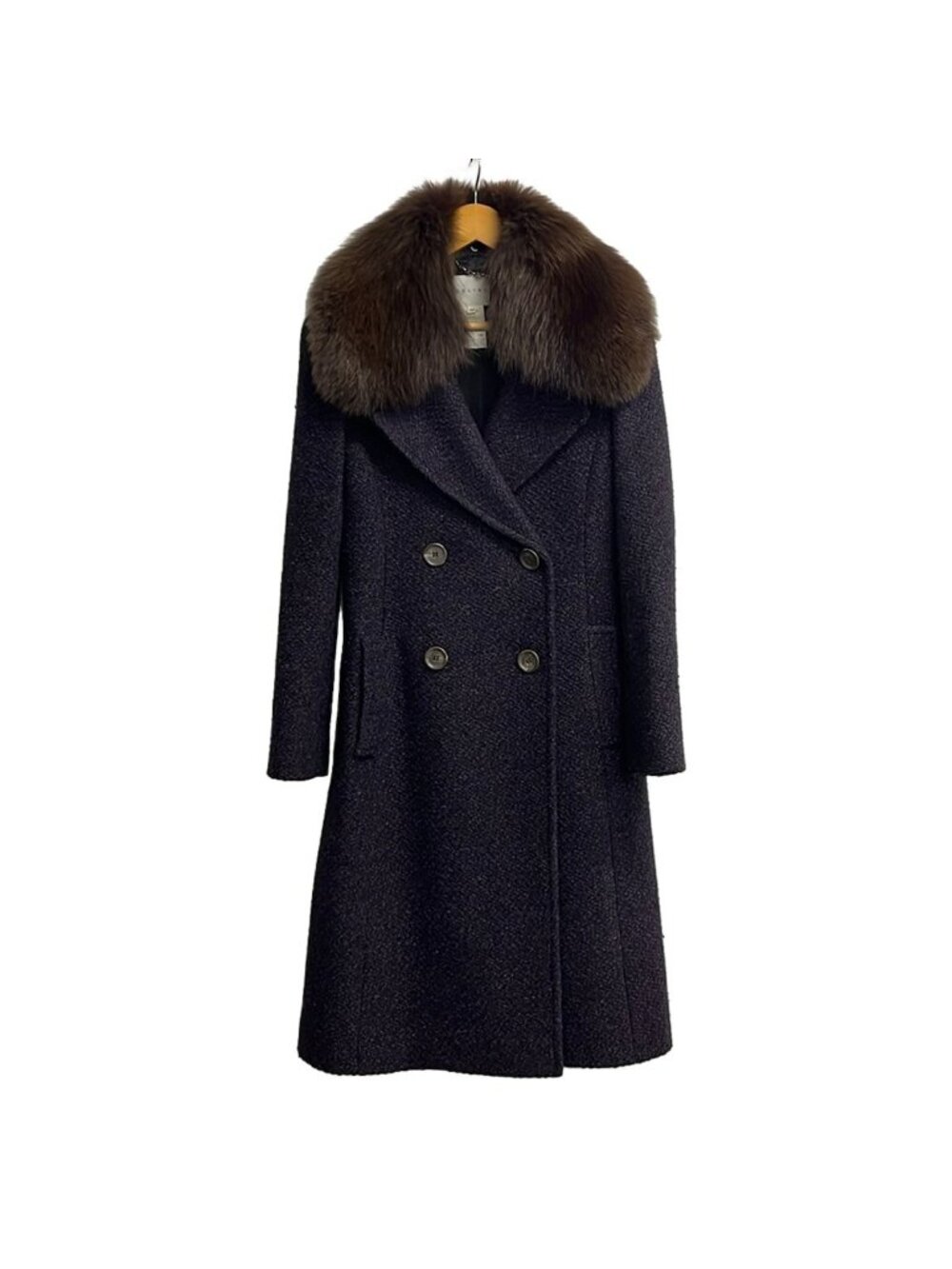 Celine Coat S Purple Long Sleeve Fall Winter 36